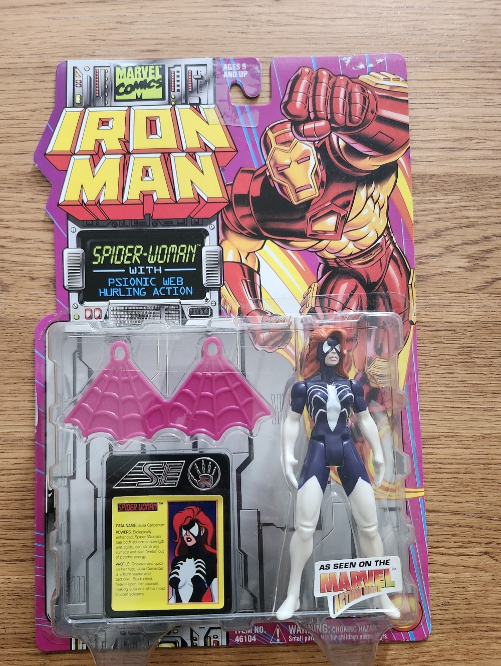 1994 Marvel Spider-Woman Action Figure with Pink Wing Accessories Toy Biz